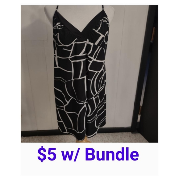 Black White Abstract Dress - Picture 1 of 14